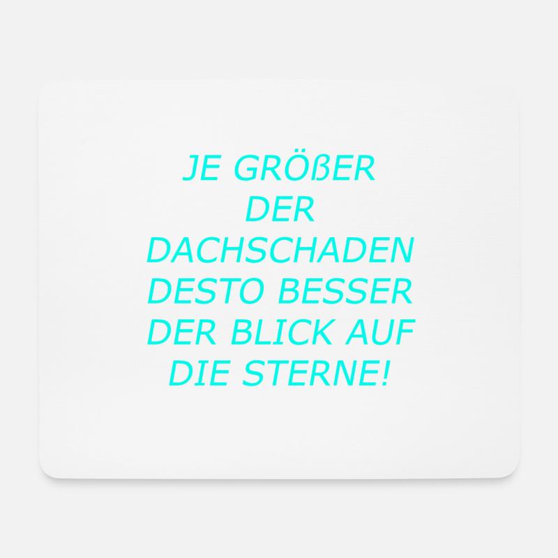 Dachschaden - Mousepad (Querformat) - Weiß