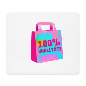 knalltüte, 100%, bunte tüte,tüte,graffiti - Mousepad (Querformat) - Weiß - Vorne