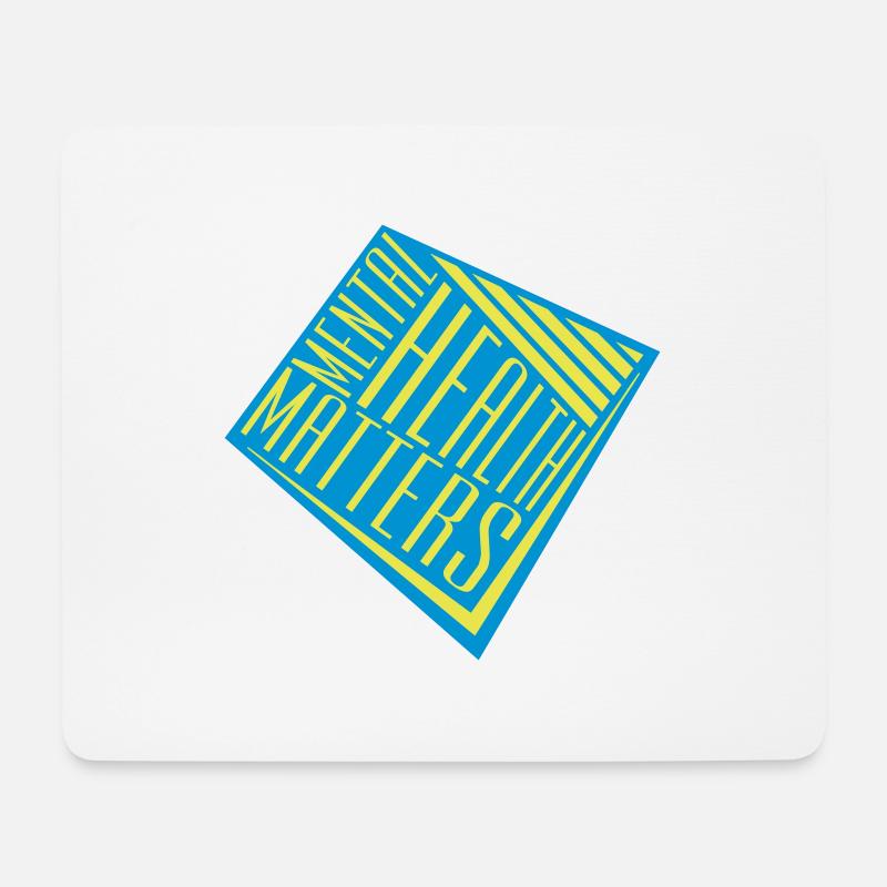 mental health matters Zitat - Mousepad (Querformat) - Weiß