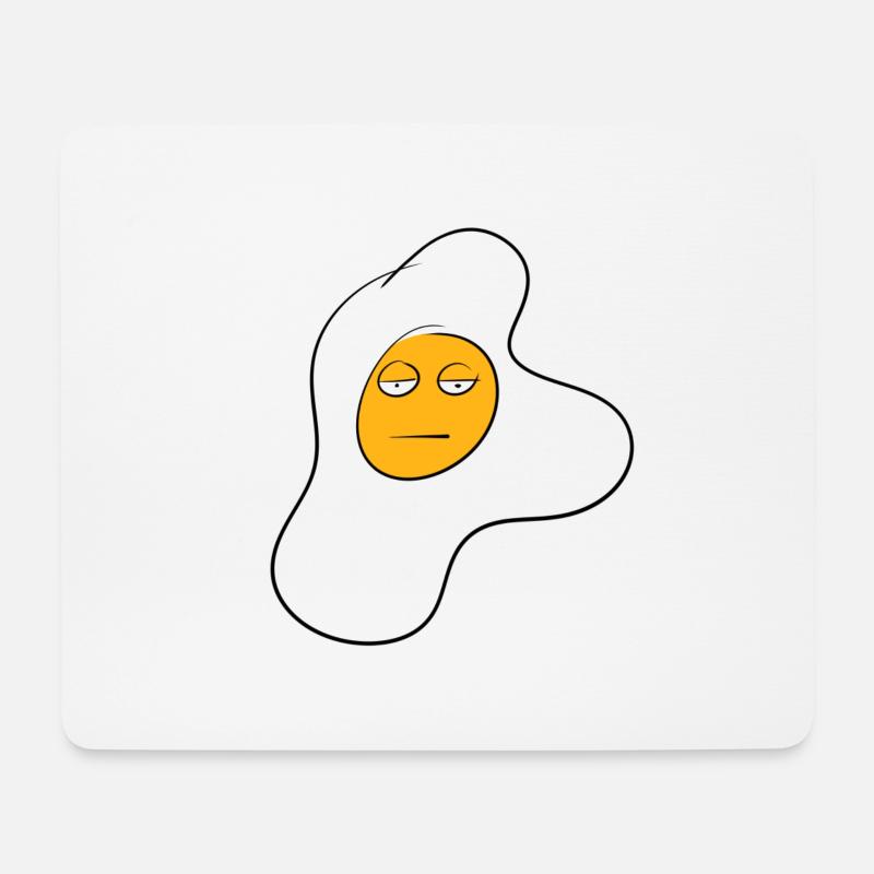 Spiegelei - Mousepad (Querformat) - Weiß