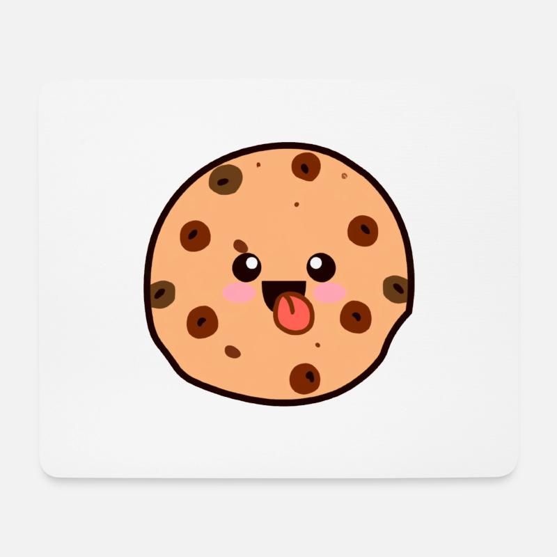 Cookie kawaii langue - Tapis de souris (format paysage) - blanc