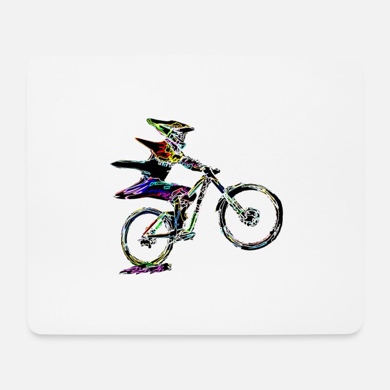 MTB Mountainbike - Mousepad (Querformat) - Weiß