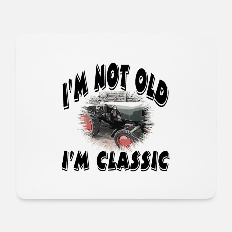 Traktor - Mousepad (Querformat) - Weiß