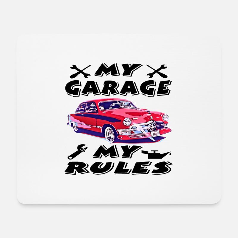 Auto - Mousepad (Querformat) - Weiß