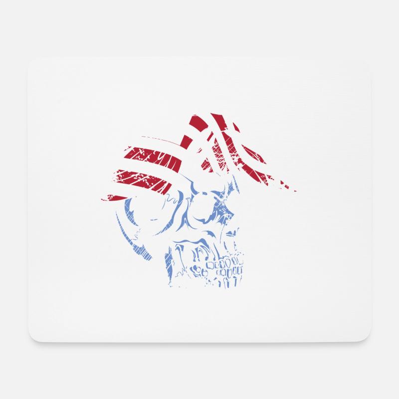 crâne d’aigle - Tapis de souris (format paysage) - blanc