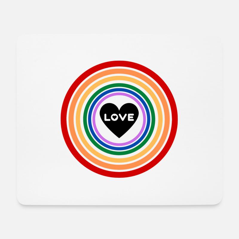 Love is Love - Mousepad (Querformat) - Weiß