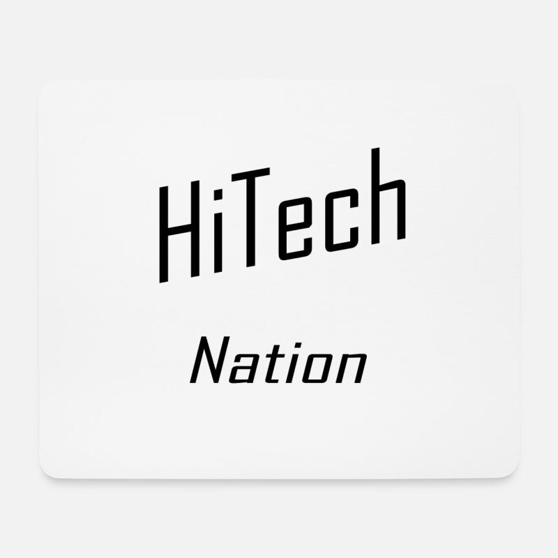 HiTech Nation - Mousepad (Querformat) - Weiß