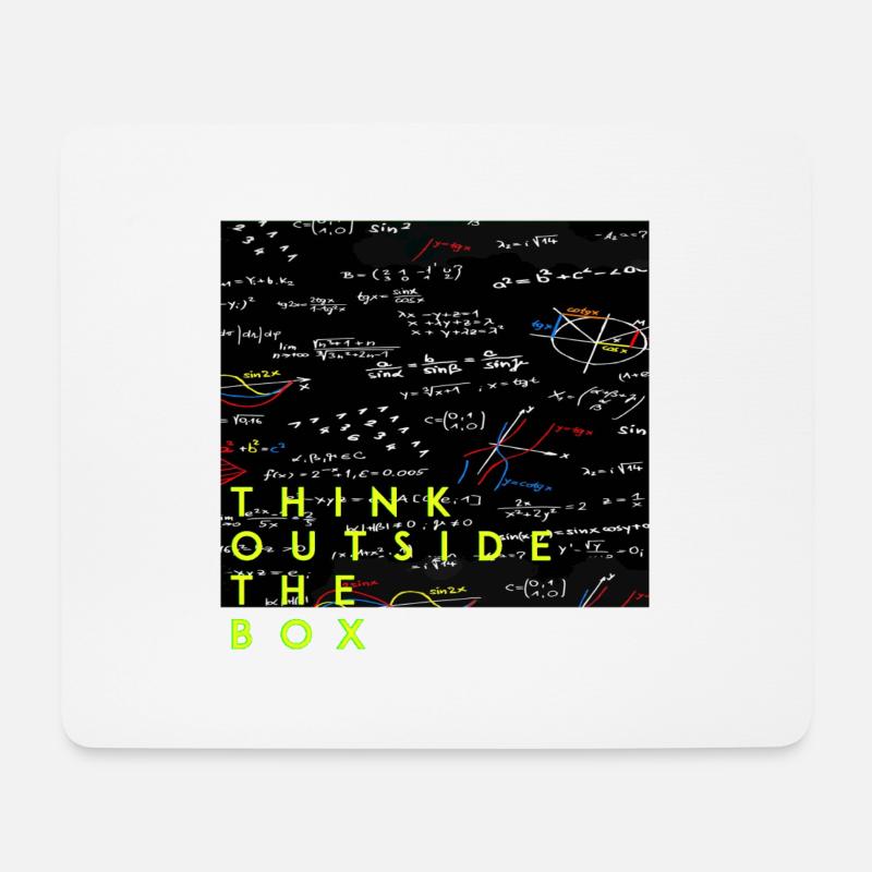 Denken Sie über den Tellerrand hinaus positive Gedanken glücklich - Mousepad (Querformat) - Weiß