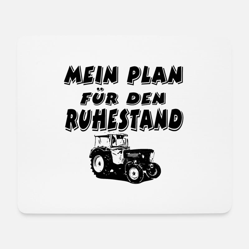 Traktor - Mousepad (Querformat) - Weiß