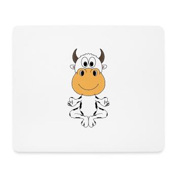 YOGA - PILATES - KUH - BAUERNHOF - TIER - FUN - Mousepad (Querformat) - Weiß - Vorne