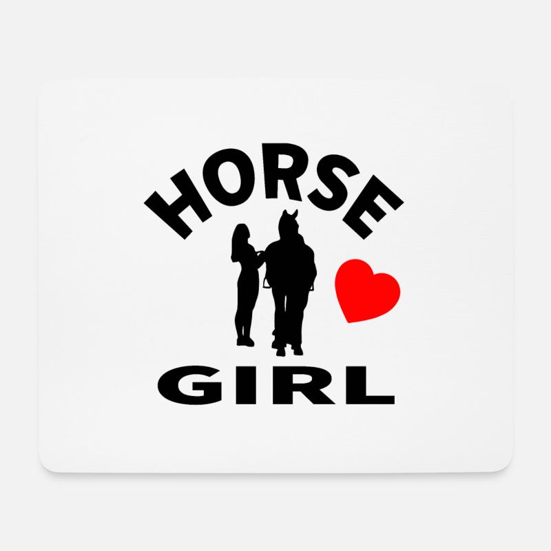 Pferd - Mousepad (Querformat) - Weiß