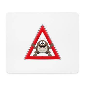 ACHTUNG KAKERLAKE - KÜCHENSCHABE - TIERISCH - FUN - Mousepad (Querformat) - Weiß - Vorne