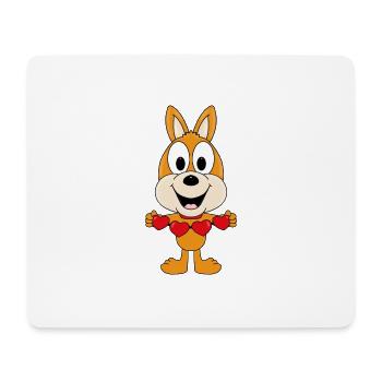 KÄNGURU - LIEBE - LOVE - TIER - KIND - BABY - Mousepad (Querformat) - Weiß - Vorne