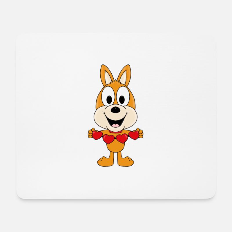KÄNGURU - LIEBE - LOVE - TIER - KIND - BABY - Mousepad (Querformat) - Weiß