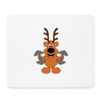 REH - FITNESS - BODYBUILDING - SPORT - HANTELN - Mousepad (Querformat) - Weiß - Vorne