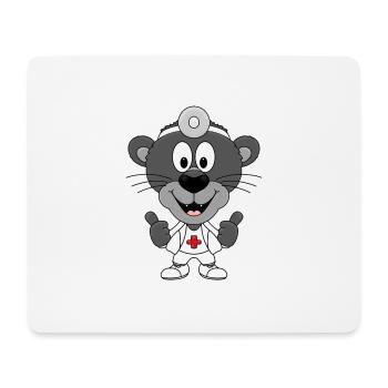 TIERARZT - ARZT - DOCTOR - PANTHER - TIERISCH - Mousepad (Querformat) - Weiß - Vorne