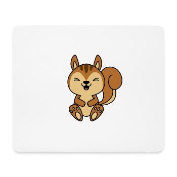 EICHHÖRNCHEN - TIER - KIND - BABY - TIERISCH - Mousepad (Querformat) - Weiß - Vorne