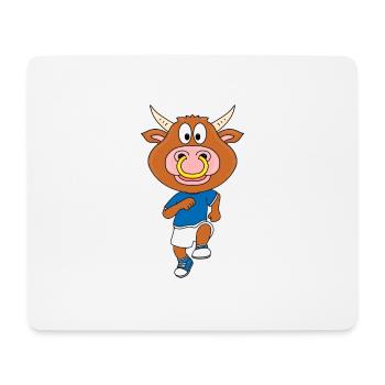 LAUFEN - JOGGEN - SPORT - FITNESS - BULLE - KUH - Mousepad (Querformat) - Weiß - Vorne