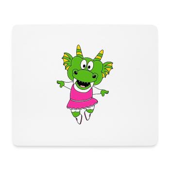 TANZEN - BALLETT - BALLERINA - DRACHE - KIND - FUN - Mousepad (Querformat) - Weiß - Vorne