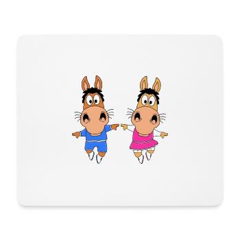 PFERD - PONYS - TANZEN - LIEBE - TANZPAAR - LOVE - Mousepad (Querformat) - Weiß - Vorne