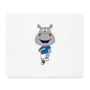 LAUFEN - JOGGEN - SPORT - MARATHON - NILPFERD - Mousepad (Querformat) - Weiß - Vorne