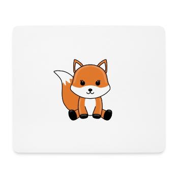 FUCHS - TIER - KIND - BABY - TIERISCH - GESCHENKE - Mousepad (Querformat) - Weiß - Vorne