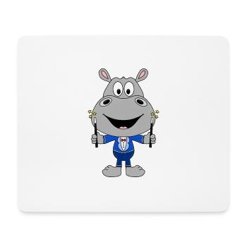 ZAUBERER - ZAUBERN - MAGIE - NILPFERD - FLUSSPFERD - Mousepad (Querformat) - Weiß - Vorne