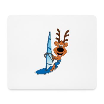 REH - ELCH - RENTIER - WINDSURFER - SURFER - SPORT - Mousepad (Querformat) - Weiß - Vorne
