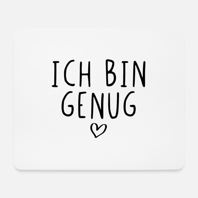 Ich bin genug - Mousepad (Querformat) - Weiß
