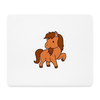 PONY - PFERD - REITEN - REITERIN - TIER - Mousepad (Querformat) - Weiß - Vorne