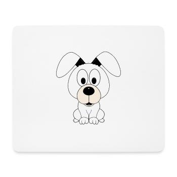 HUND - WELPE - TIER - BABY - KIND - TIERISCH - Mousepad (Querformat) - Weiß - Vorne