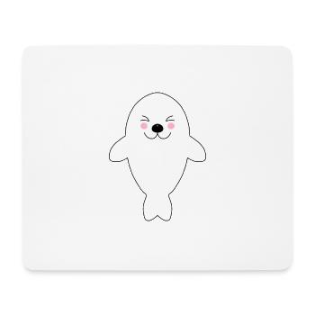 SEEHUND - HEULER - ROBBE - MEER - TIER - BABY - Mousepad (Querformat) - Weiß - Vorne