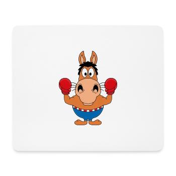 BOXER - PFERD - PONY - BOXEN - TIERISCH - SPORT - Mousepad (Querformat) - Weiß - Vorne