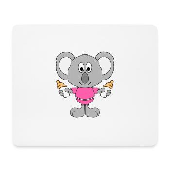 KOALA - BABY - NACHWUCHS - FLÄSCHCHEN - TIERISCH - Mousepad (Querformat) - Weiß - Vorne