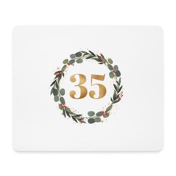 35 Zahl Kranz - Mousepad (Querformat) - Weiß - Vorne