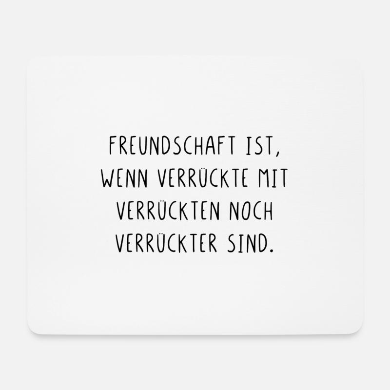 Freundschaft wenn verrückte noch verrückter sind - Mousepad (Querformat) - Weiß