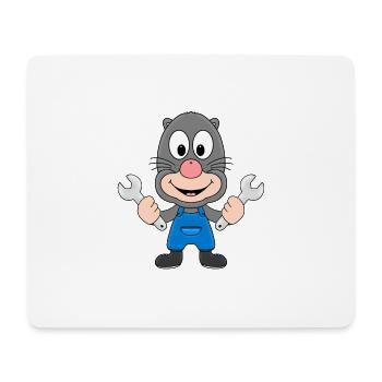 MAULWURF - KFZ-MECHANIKER - KLEMPNER - HANDWERKER - Mousepad (Querformat) - Weiß - Vorne