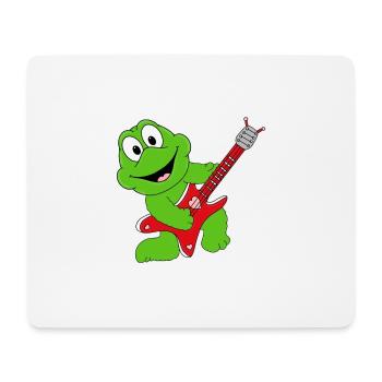 GITARRE - MUSIKER - FROSCH - GITARRIST - TIERISCH - Mousepad (Querformat) - Weiß - Vorne