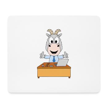 ZIEGE - CHEF - CHEFIN - BÜRO - ARBEIT - JOB - Mousepad (Querformat) - Weiß - Vorne