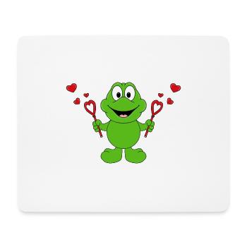 FROSCH - SEIFENBLASEN - LIEBE - TIER - VERLIEBT - Mousepad (Querformat) - Weiß - Vorne