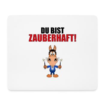 PFERD - PONY - ZAUBERER - DU BIST ZAUBERHAFT! - Mousepad (Querformat) - Weiß - Vorne