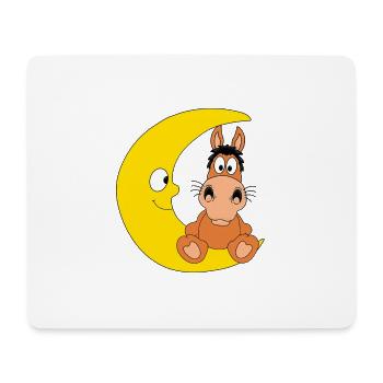 MOND - PFERD - PONY - TIERISCH - TIER - Mousepad (Querformat) - Weiß - Vorne