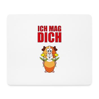 MEERSCHWEINCHEN - BLUMEN - LIEBE - ICH MAG DICH - Mousepad (Querformat) - Weiß - Vorne