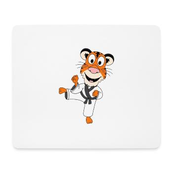 KARATE - TIGER - JUDO - KAMPFSPORT - SPORT - TIER - Mousepad (Querformat) - Weiß - Vorne