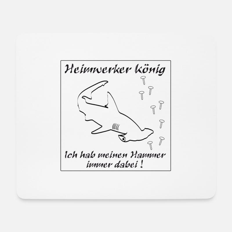 Heimwerker König - Hai 2 - Mousepad (Querformat) - Weiß