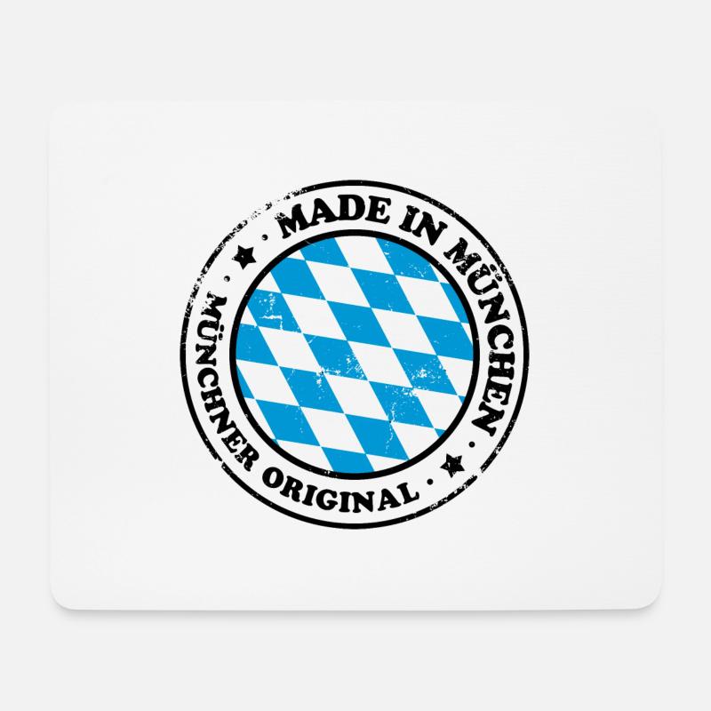 Made in München - Mousepad (Querformat) - Weiß
