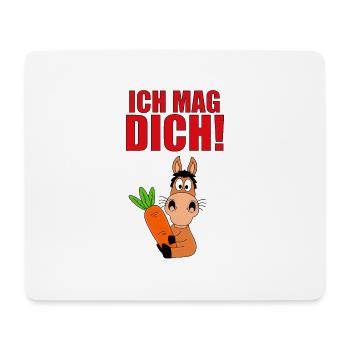 ICH MAG DICH! - MÖHRE - PFERD - PONY - LIEBE - Mousepad (Querformat) - Weiß - Vorne