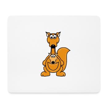 KÄNGURUS - BABY - MAMA - KIND - KÄNGURU - TIERE - Mousepad (Querformat) - Weiß - Vorne