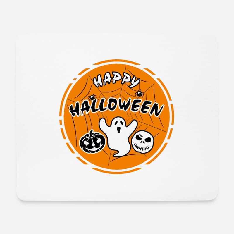 Lustiger Halloween Aufkleber für festliche Gestaltung - Mousepad (Querformat) - Weiß