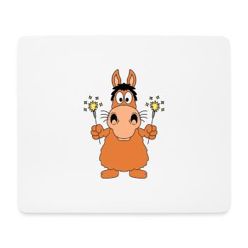 WUNDERKERZEN - PFERD - PONY - SILVESTER - NEUJAHR - Mousepad (Querformat) - Weiß - Vorne